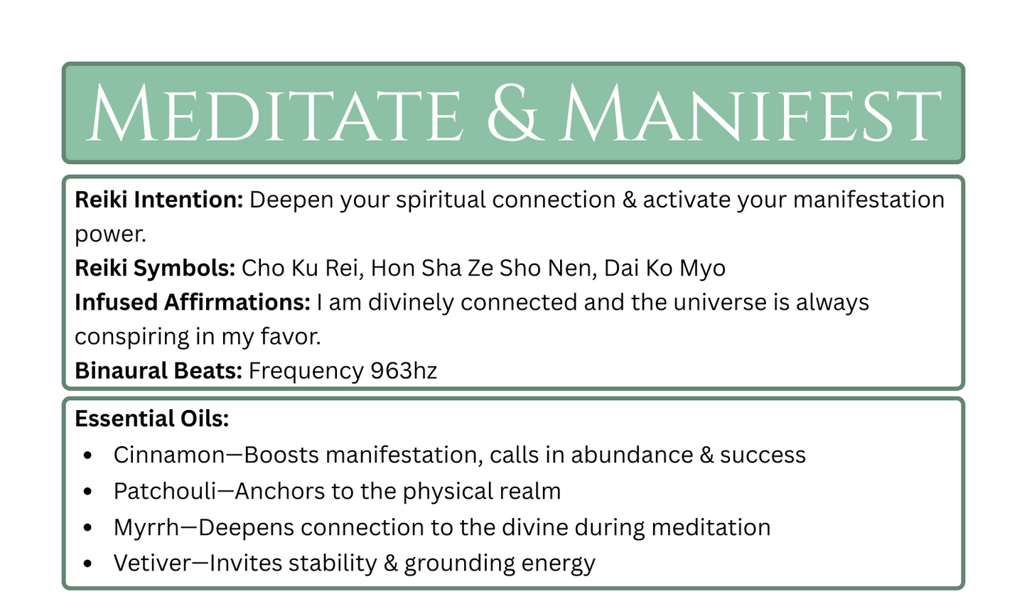 Meditate & Manifest Aromatherapy Spray.