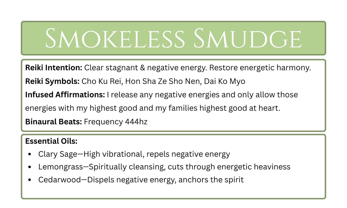 Smokeless Smudge Aromatherapy Spray.