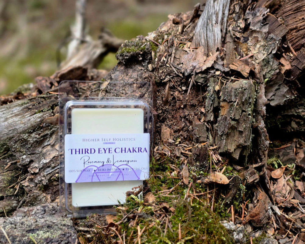 Reiki-Infused Third Eye Chakra Wax Melts.