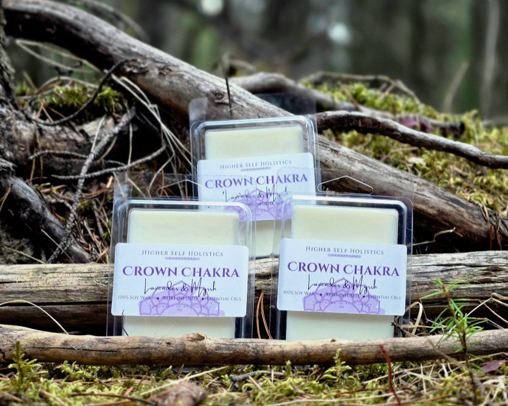 Reiki-Infused Crown Chakra Wax Melts.