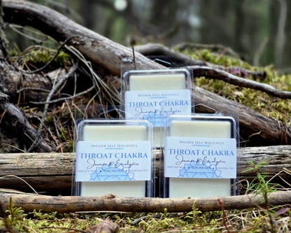 Reiki-Infused Throat Chakra Wax Melts.