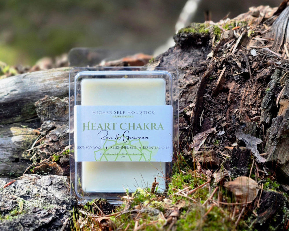Reiki-Infused Heart Chakra Wax Melts.