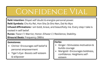 Confidence Intention Vial.