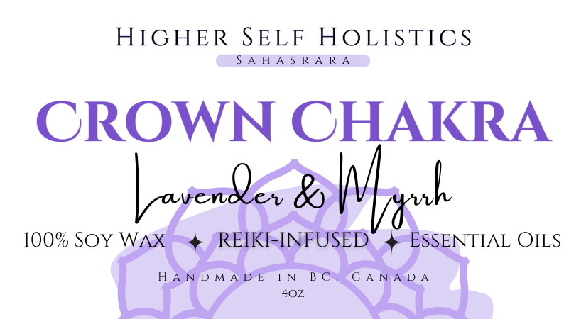 Reiki-Infused Crown Chakra Candle.