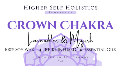Reiki-Infused Crown Chakra Candle.