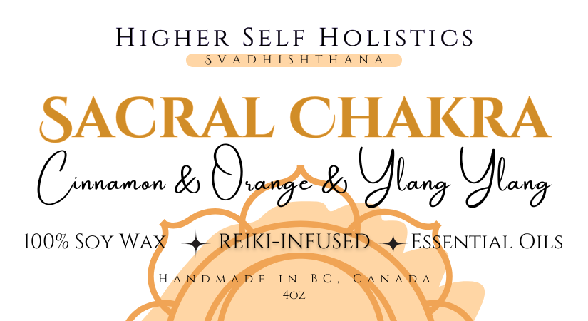 Reiki-Infused Sacral Chakra Candle.