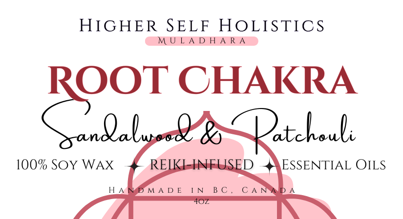 Reiki-Infused Root Chakra Candle.