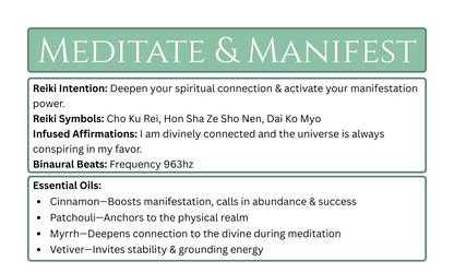Meditate & Manifest Aromatherapy Spray.